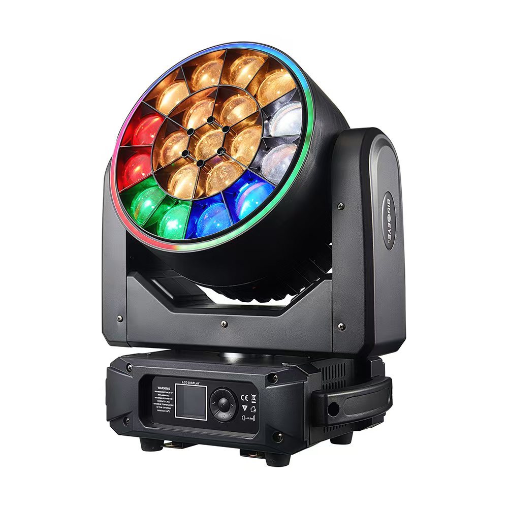 Igracelite K15 19x40w RGBW LED wash big bee eye moving head light for concerts and parties