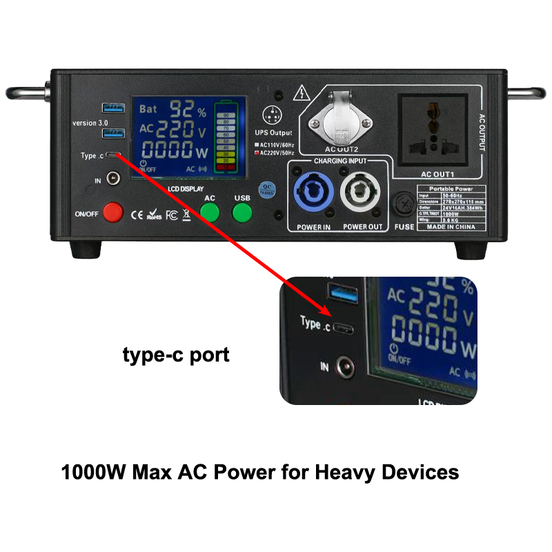 Igracelite 1000w energy storage mobile power supply for cold spark machines and stage lights