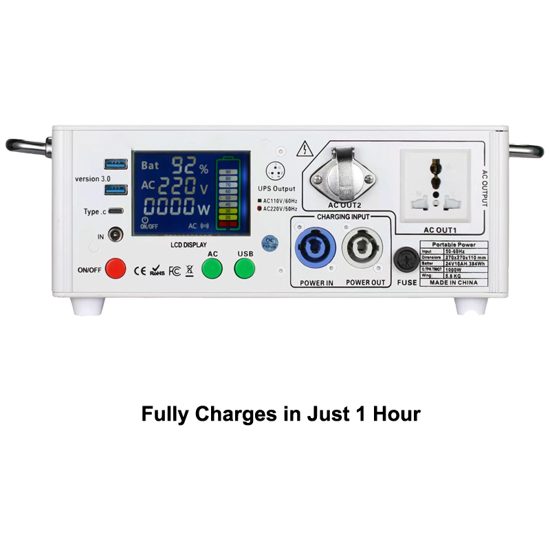 Igracelite 1000w energy storage mobile power supply for cold spark machines and stage lights