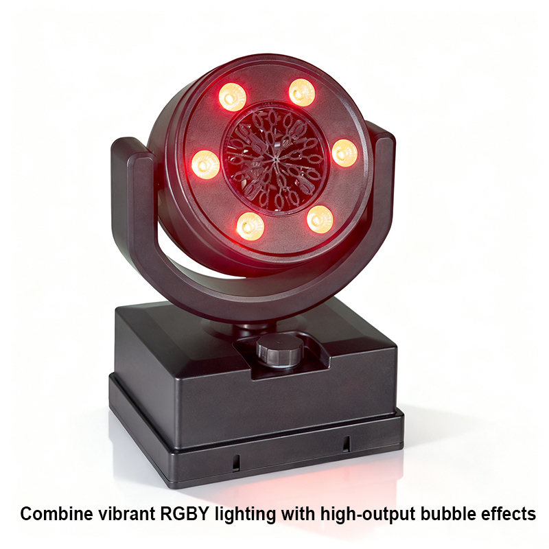 Igracelite Bubble Machine, 90W LED Moving Head with DMX & Remote Control, IP65 Waterproof Outdoor Party DJ Disco Effect Light for Weddings & Events