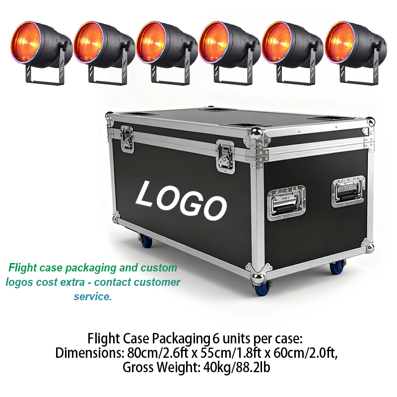 Igracelite 250w COB Zoom Par Light, RGBW LED Wash Light with CTO Color Tuning, for Stage Lighting, Disco, Wedding, Party, and Holiday Events