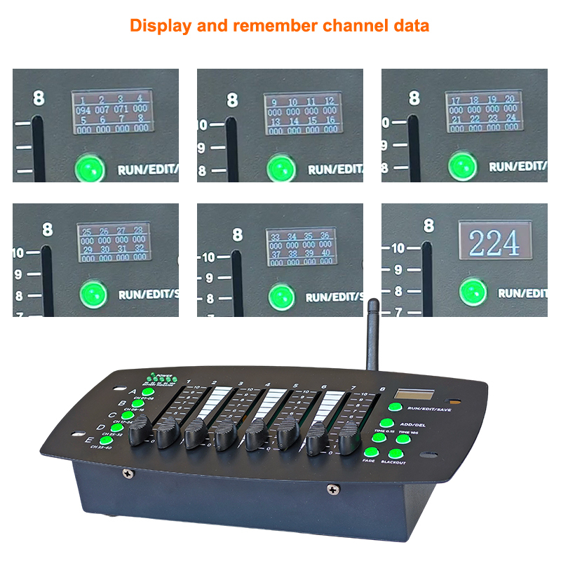 Igracelite Battery Mini Controller Wireless DMX512 40CH Portable Lighting Controller with Switchable SCC Protocol and GZ Protocol for Stage Lights, DJ Events, Weddings, Clubs, and Professional Shows