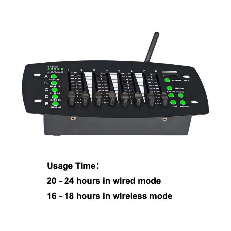 Igracelite Battery Mini Controller Wireless DMX512 40CH Portable Lighting Controller with Switchable SCC Protocol and GZ Protocol for Stage Lights, DJ Events, Weddings, Clubs, and Professional Shows