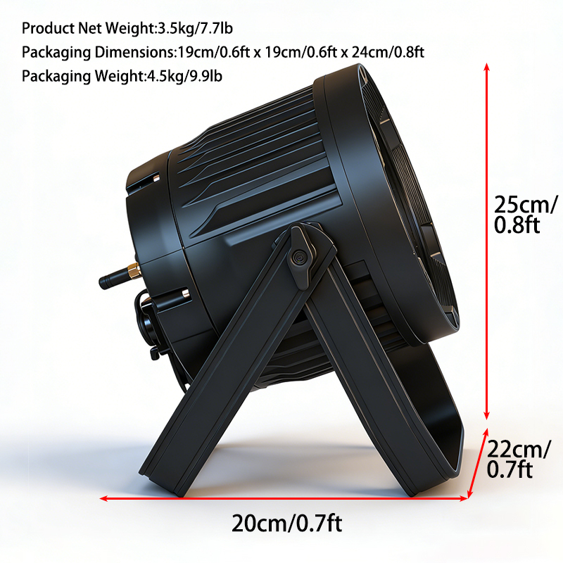 Igracelite 6×18W RGBW UV 6-in-1 IP65 Waterproof Battery Led Par | Wireless DMX Outdoor LED Par Light for Stage, Party & Event Lighting