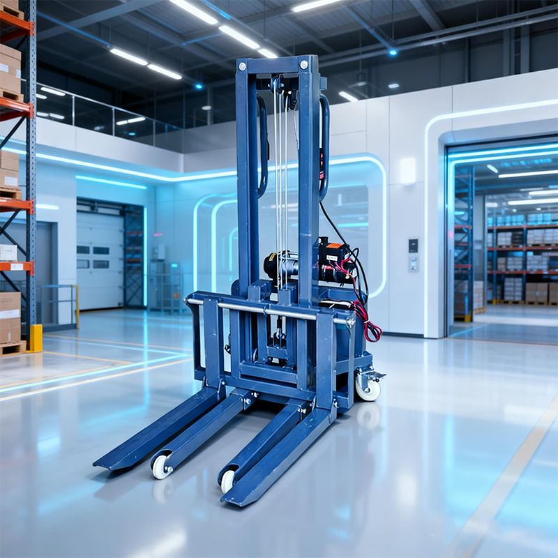 Igracelite Rechargeable Semi-Automatic Forklift 1.6m Electric Lift Pallet Stacker, 280–300kg Load Capacity, 12V 20Ah Battery for Warehouse & Material Handling