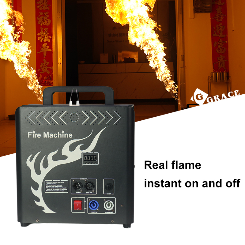 Igracelite 3 Heads DMX512 Spray Fire Flame Machine