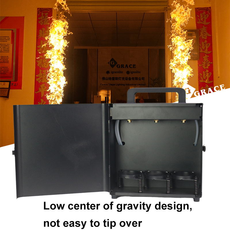 Igracelite 3 Heads DMX512 Spray Fire Flame Machine