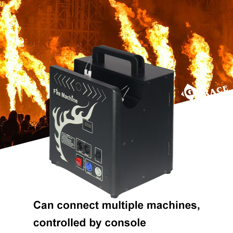 Igracelite 3 Heads DMX512 Spray Fire Flame Machine