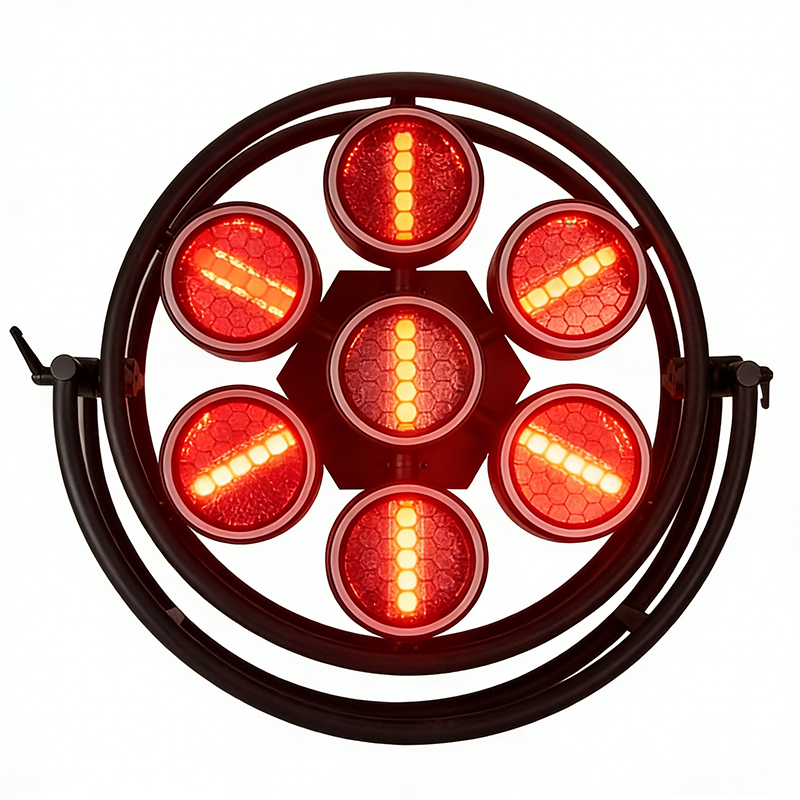 Igracelite  7 -Golden Retro Light LED Halo Stage Lighting Kit with Flashing Background Matrix, Warm White COB Lights for Concert Party Club Bar DJ Events
