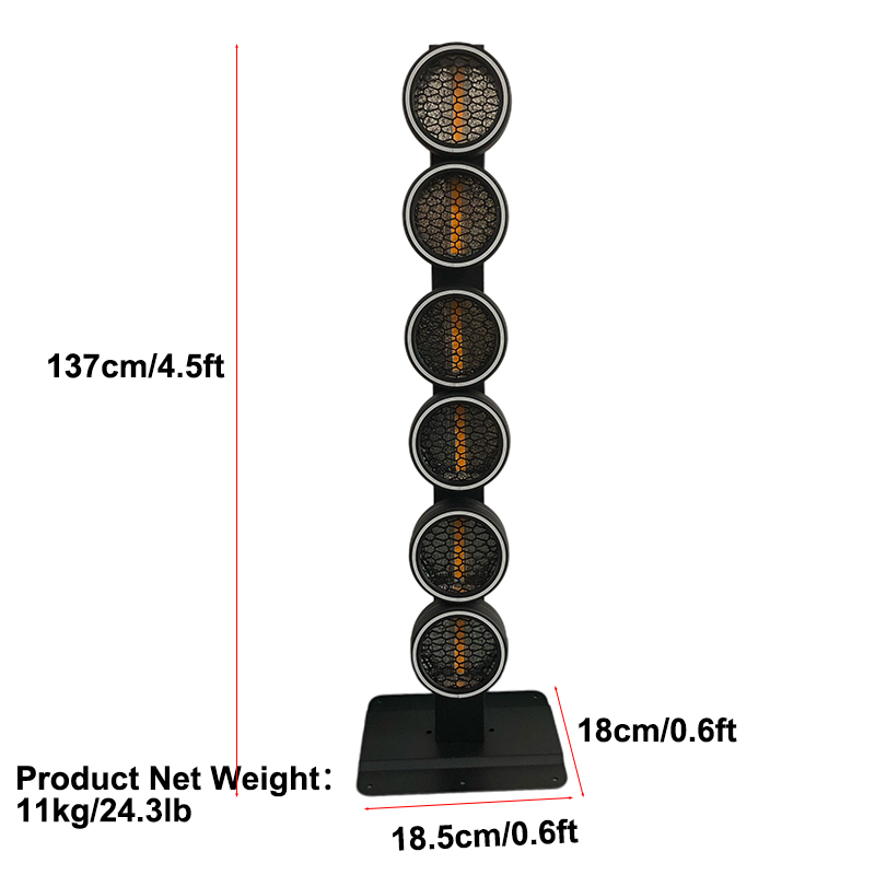 Igracelite Retro Light 6x60W 320W Rotating RGB LED Wall PAR Light, DMX512 & Sound-Active Party Lighting for Club, Disco, Stage, Christmas and Audience Effects
