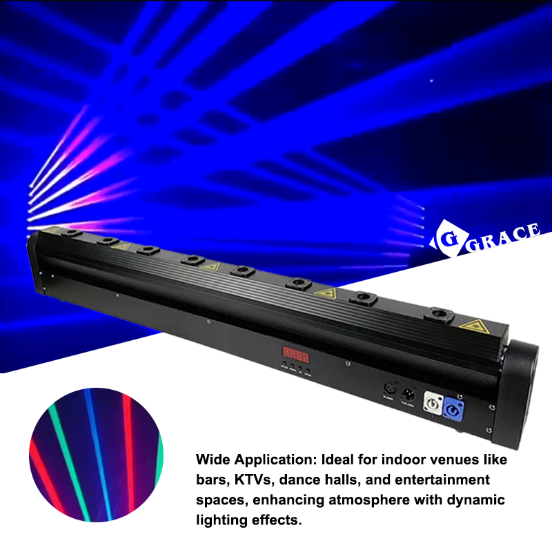 Igracelite Professional 4000mW High Power Red Laser Light Projector with DMX512 Sound Control, Precision Stepper Motor Scanning System, 180° Angle Controllable for Indoor Stage Show Bar KTV Club Disco Party Entertainment