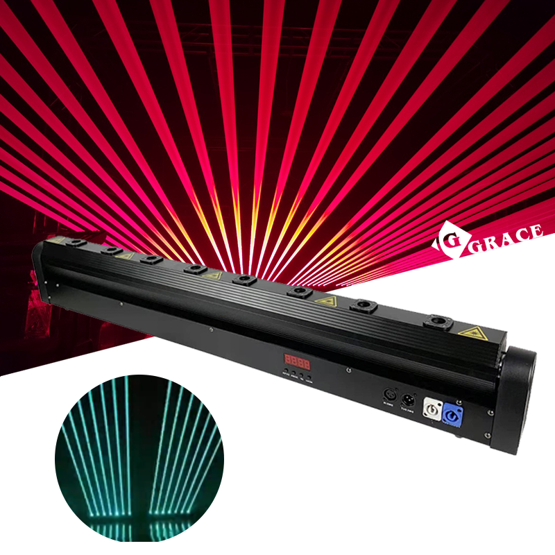 Igracelite Professional 4000mW High Power Red Laser Light Projector with DMX512 Sound Control, Precision Stepper Motor Scanning System, 180° Angle Controllable for Indoor Stage Show Bar KTV Club Disco Party Entertainment
