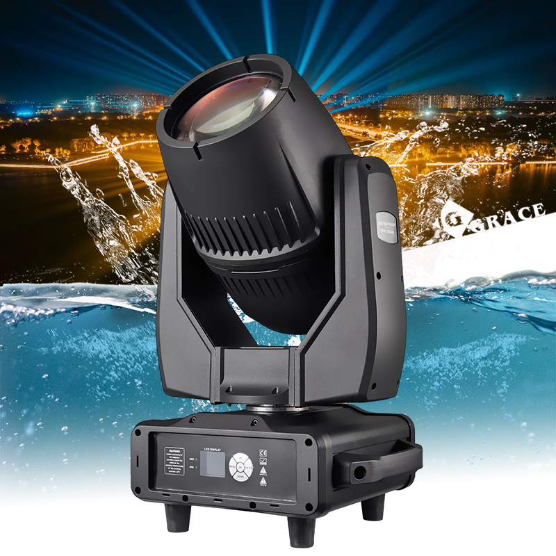 Igracelite Waterproof Moving Head IP65, 350W/380W Mini Outdoor Moving Head Spot Light for Stage, Event, Club and Wedding Lighting