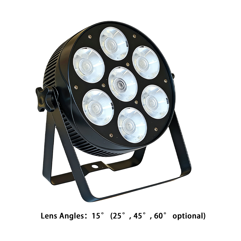 Igracelite 7x50W RGBW COB Par Light DMX512, 350W LED Stage Light with Cool White 6000K Warm White 3000K RGBW 6500K, 0-100% Dimming, 8/32CH Master-Slave for Wedding DJ Event Lighting