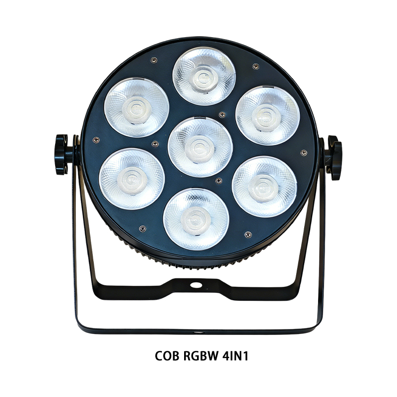 Igracelite 7x50W RGBW COB Par Light DMX512, 350W LED Stage Light with Cool White 6000K Warm White 3000K RGBW 6500K, 0-100% Dimming, 8/32CH Master-Slave for Wedding DJ Event Lighting