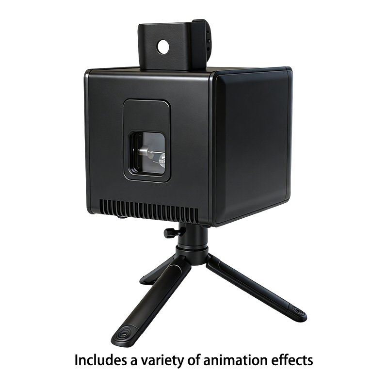 Igracelite APP Laser Light Projector, 300MW~5W Wireless RGB Laser Cube with WiFi & Mobile Control, 2H Battery, 240 Built-in Effects, for Indoor Home Party, KTV, Stage Show