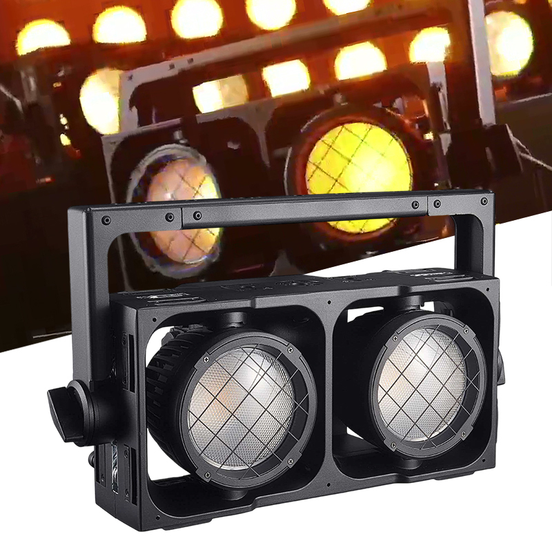 Igracelite IP65 Waterproof LED Blinder Lights 2x300W RGBAWW, CRI 95 DMX512/RDM Stage Lighting with Tungsten Effect for Concert Event, 1800K-10000K, 65° Beam 97° Spot