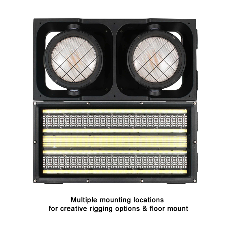 Igracelite IP65 Waterproof LED Blinder Lights 2x300W RGBAWW, CRI 95 DMX512/RDM Stage Lighting with Tungsten Effect for Concert Event, 1800K-10000K, 65° Beam 97° Spot