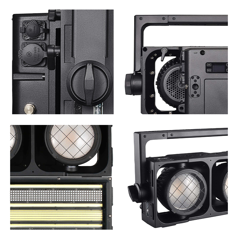 Igracelite IP65 Waterproof LED Blinder Lights 2x300W RGBAWW, CRI 95 DMX512/RDM Stage Lighting with Tungsten Effect for Concert Event, 1800K-10000K, 65° Beam 97° Spot