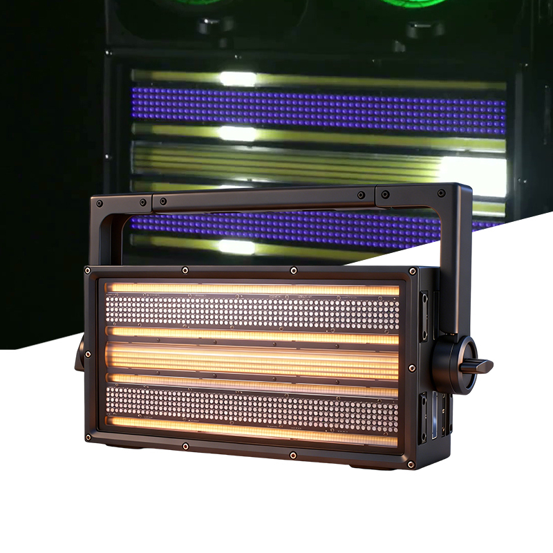 Igracelite IP65 Waterproof 550W RGB LED Strobe Light with DMX512 Control, Color Mixing and Oscillating Effects for Professional DJ, Stage, Party, Club Lighting
