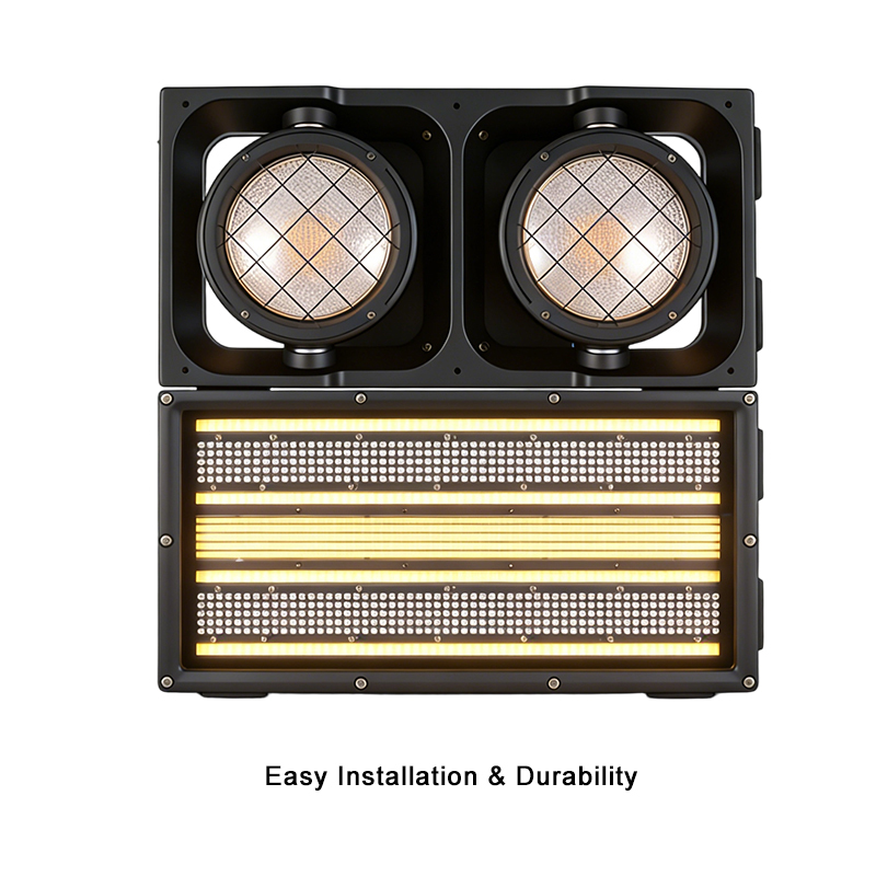 Igracelite IP65 Waterproof 550W RGB LED Strobe Light with DMX512 Control, Color Mixing and Oscillating Effects for Professional DJ, Stage, Party, Club Lighting