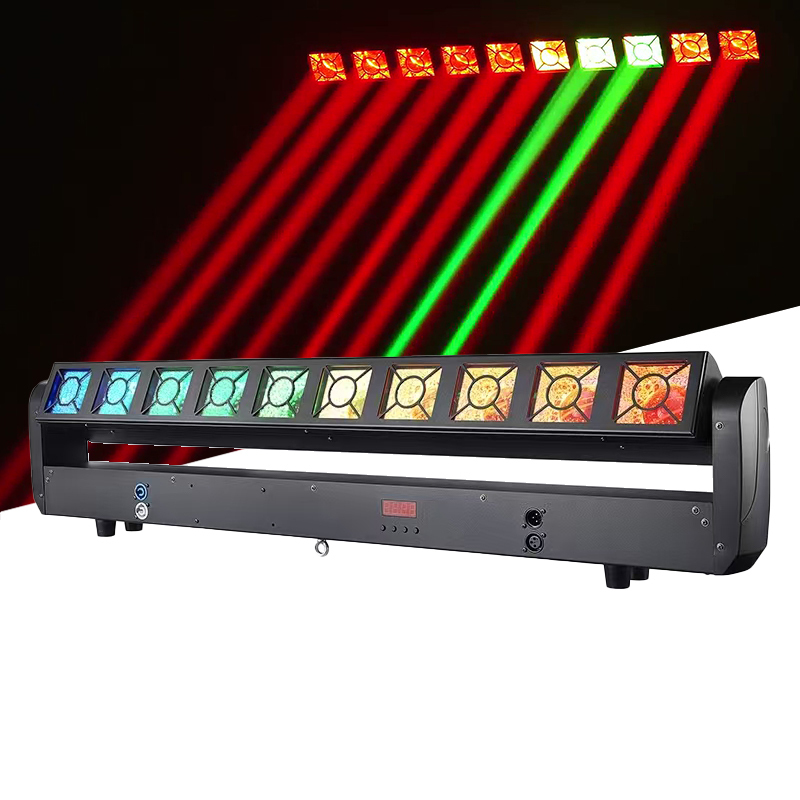 Igracelite 350W 2-in-1 LED Stage Light with 10x25W RGBW Beam & 160x0.3W RGBYA Wash, DMX512 Sound-Active Auto Control for DJ Disco Party Lighting