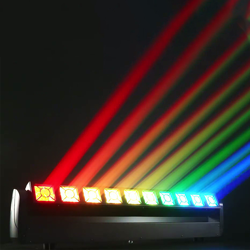 Igracelite 350W 2-in-1 LED Stage Light with 10x25W RGBW Beam & 160x0.3W RGBYA Wash, DMX512 Sound-Active Auto Control for DJ Disco Party Lighting