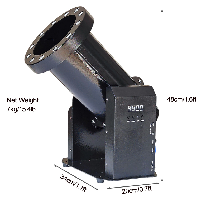 Igracelite 1500W Professional Confetti Launcher Machine - 180° Rotating Stage Blower with DMX512 & Remote Control for Wedding, Party, Events, 110V/220V, Covers 10-20 sq m
