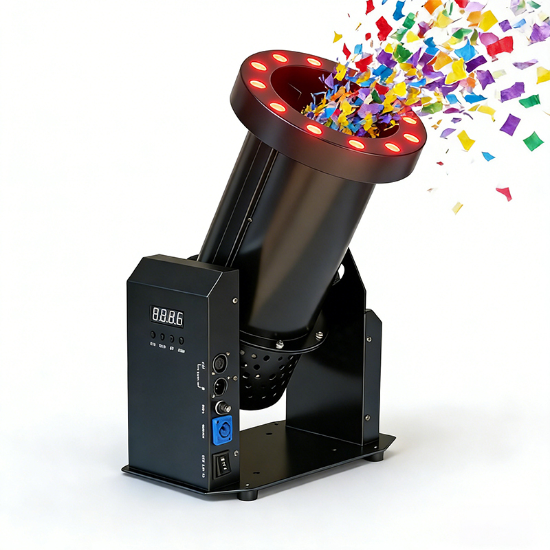 Igracelite 1500W Professional Confetti Launcher Machine - 180° Rotating Stage Blower with DMX512 & Remote Control for Wedding, Party, Events, 110V/220V, Covers 10-20 sq m
