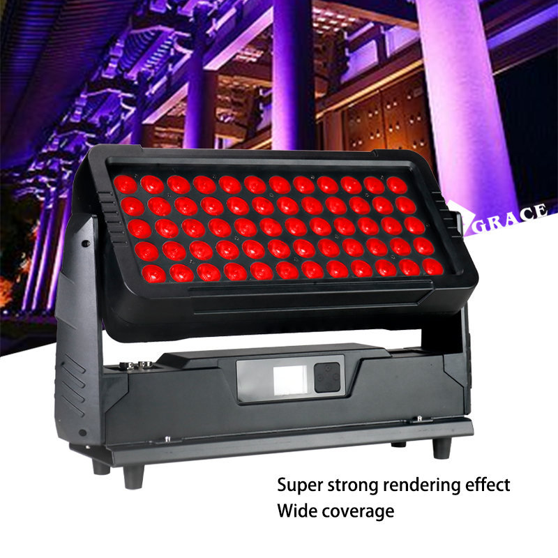 Igracelite LED City Color 600W 60x10W RGBW 4in1 LED Wash Light, IP65 Outdoor Waterproof DMX512 Stage Light, 0-100% Dimmer 0-20Hz Strobe 25°, for Architectural, Nightclub, Signage & Advertising Lighting