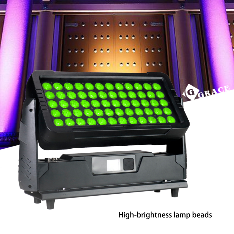 Igracelite LED City Color 600W 60x10W RGBW 4in1 LED Wash Light, IP65 Outdoor Waterproof DMX512 Stage Light, 0-100% Dimmer 0-20Hz Strobe 25°, for Architectural, Nightclub, Signage & Advertising Lighting
