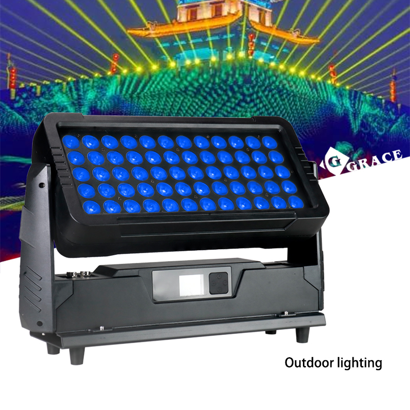 Igracelite LED City Color 600W 60x10W RGBW 4in1 LED Wash Light, IP65 Outdoor Waterproof DMX512 Stage Light, 0-100% Dimmer 0-20Hz Strobe 25°, for Architectural, Nightclub, Signage & Advertising Lighting