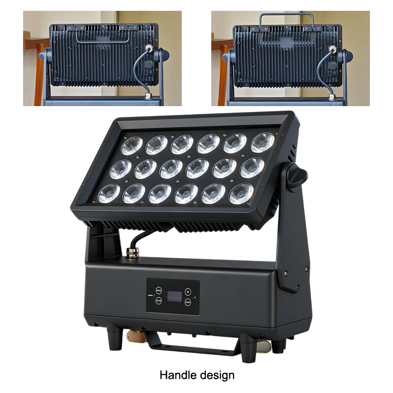 Igracelite 18x12W RGBWA UV 6-in-1 LED Wall Washer Light, IP65 Waterproof Battery Powered Wireless DMX Uplight with 24000mAh Battery, 15° Lens for Stage Events & Parties