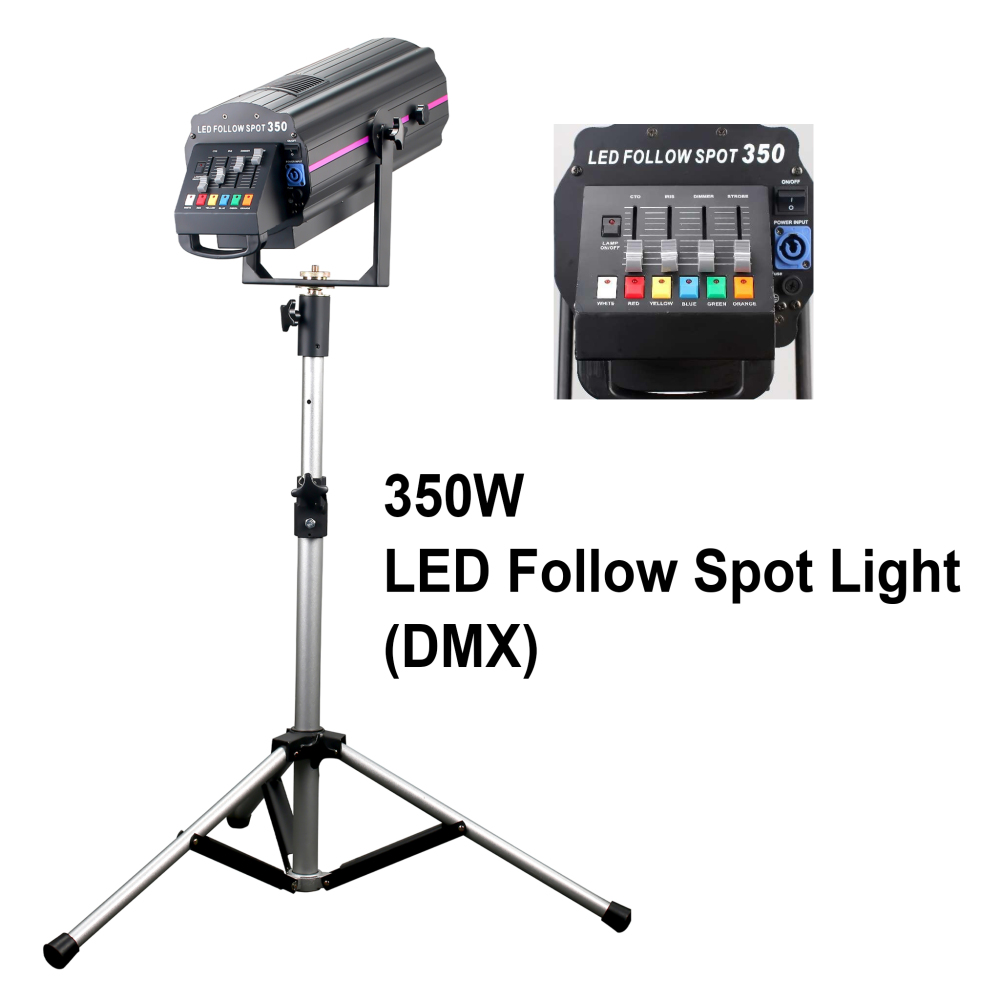 Igracelite 350W/400W/600W/700/1000W/1200W  Professional LED Follow Spot Light, CRI>90 High CRI, 3200K-6500K Bi-Color & 5 Colors (RGBWA), 8°-12° Manual Zoom, 0-100% Dimming, DMX Stage Event Light, 25000Hrs Long Lifespan