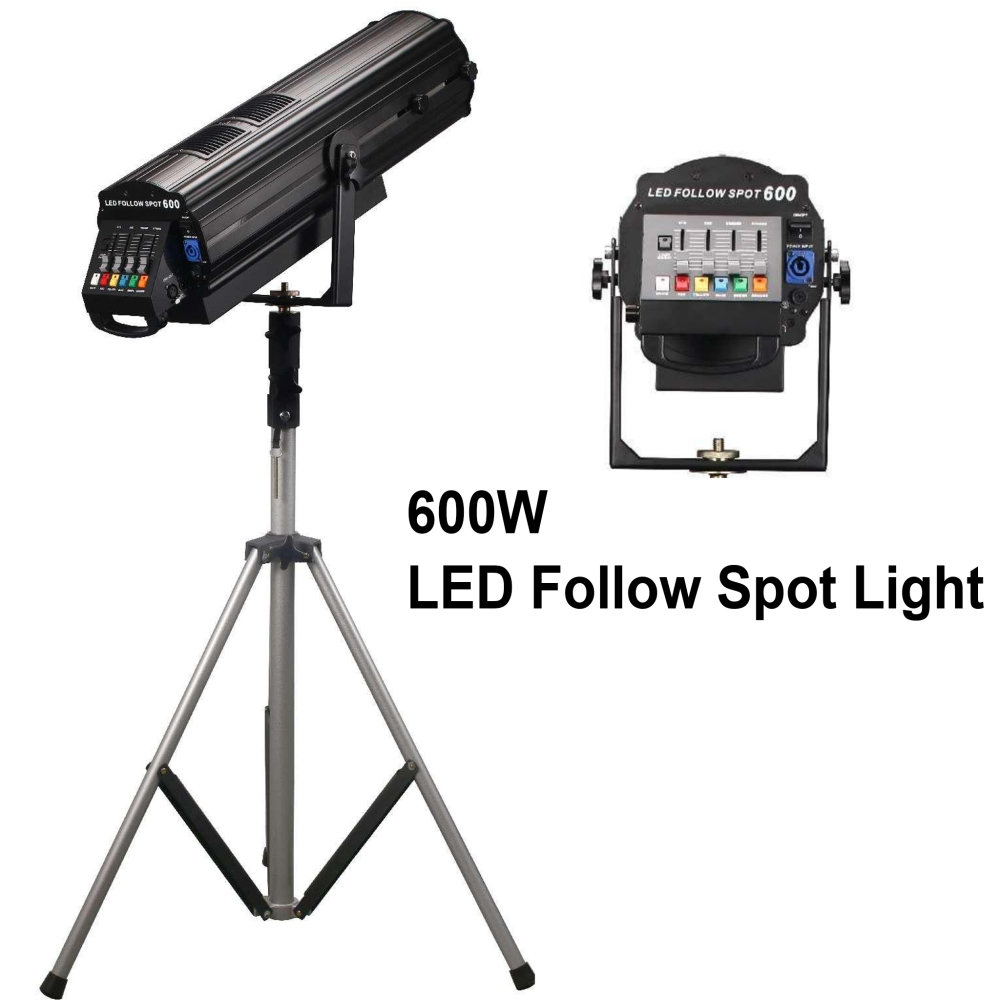 Igracelite 350W/400W/600W/700/1000W/1200W  Professional LED Follow Spot Light, CRI>90 High CRI, 3200K-6500K Bi-Color & 5 Colors (RGBWA), 8°-12° Manual Zoom, 0-100% Dimming, DMX Stage Event Light, 25000Hrs Long Lifespan