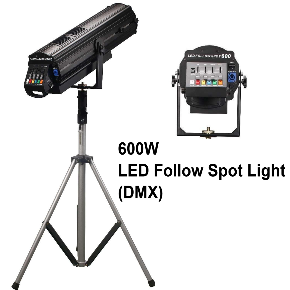 Igracelite 350W/400W/600W/700/1000W/1200W  Professional LED Follow Spot Light, CRI>90 High CRI, 3200K-6500K Bi-Color & 5 Colors (RGBWA), 8°-12° Manual Zoom, 0-100% Dimming, DMX Stage Event Light, 25000Hrs Long Lifespan