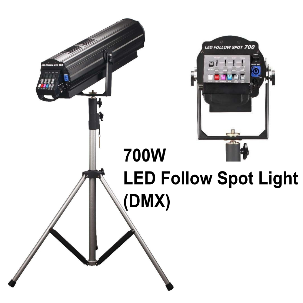 Igracelite 350W/400W/600W/700/1000W/1200W  Professional LED Follow Spot Light, CRI>90 High CRI, 3200K-6500K Bi-Color & 5 Colors (RGBWA), 8°-12° Manual Zoom, 0-100% Dimming, DMX Stage Event Light, 25000Hrs Long Lifespan