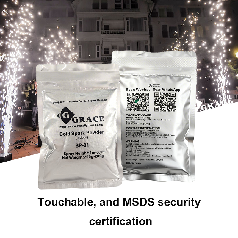 Free Shipping 200g Cold Spark Machine Powder 10 Bags Indoor/Outdoor