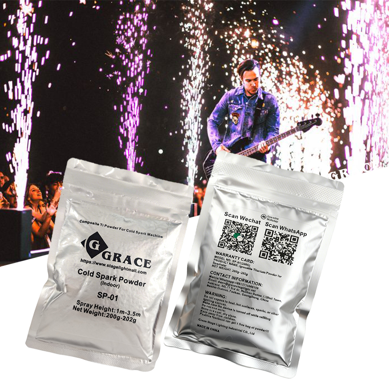 Free Shipping 200g Cold Spark Machine Powder 10 Bags Indoor/Outdoor