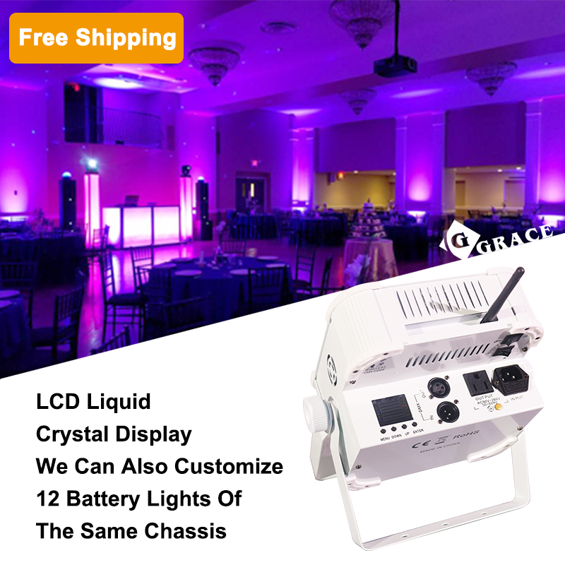 Free Shipping 9*18W Rgbwauv 6in1 Wifi Wireless Dmx Remote Control Battery Powered LED Par