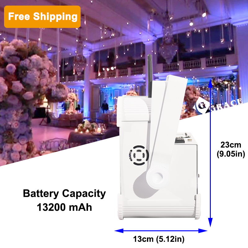 Free Shipping 9*18W Rgbwauv 6in1 Wifi Wireless Dmx Remote Control Battery Powered LED Par