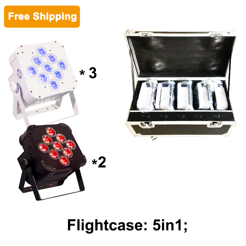 Free Shipping 9*18W Rgbwauv 6in1 Wifi Wireless Dmx Remote Control Battery Powered LED Par