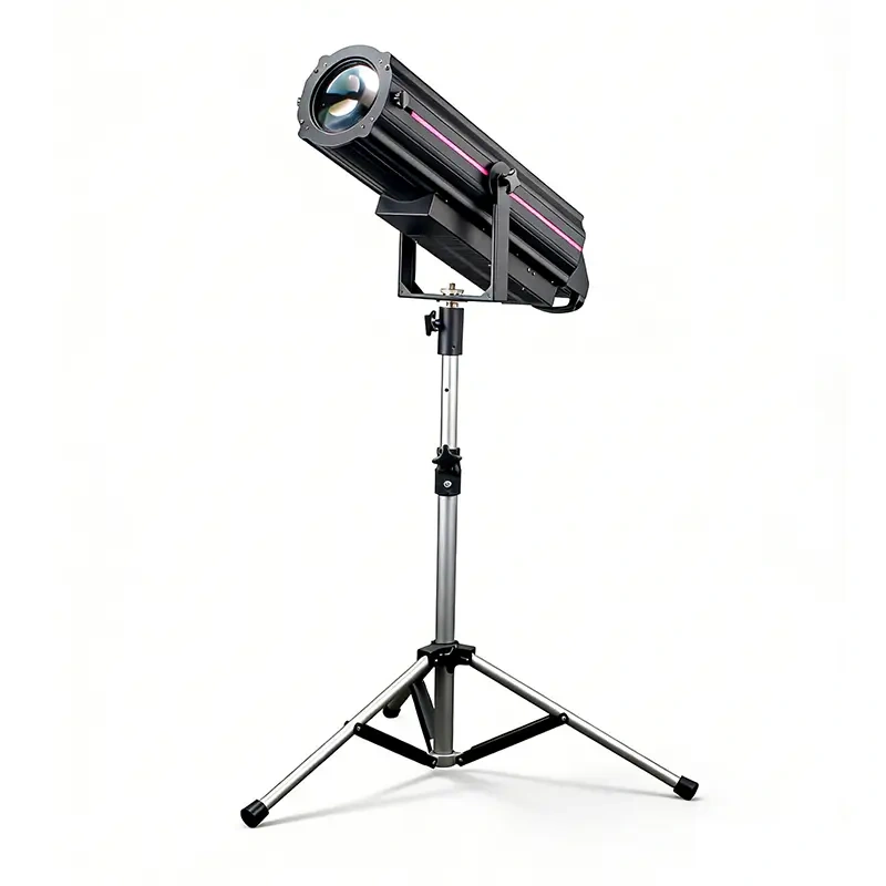 Igracelite 350W/400W/600W/700/1000W/1200W  Professional LED Follow Spot Light, CRI>90 High CRI, 3200K-6500K Bi-Color & 5 Colors (RGBWA), 8°-12° Manual Zoom, 0-100% Dimming, DMX Stage Event Light, 25000Hrs Long Lifespan