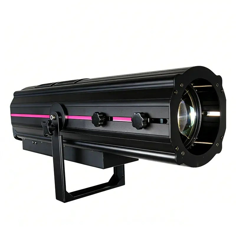 Igracelite 350W/400W/600W/700/1000W/1200W Professional LED Follow Spot Light, CRI>90 High CRI, 3200K-6500K Bi-Color & 5 Colors (RGBWA), 8°-12° Manual Zoom, 0-100% Dimming, DMX Stage Event Light, 25000Hrs Long Lifespan