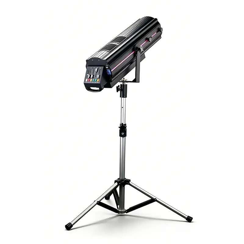 Igracelite 350W/400W/600W/700/1000W/1200W Professional LED Follow Spot Light, CRI>90 High CRI, 3200K-6500K Bi-Color & 5 Colors (RGBWA), 8°-12° Manual Zoom, 0-100% Dimming, DMX Stage Event Light, 25000Hrs Long Lifespan