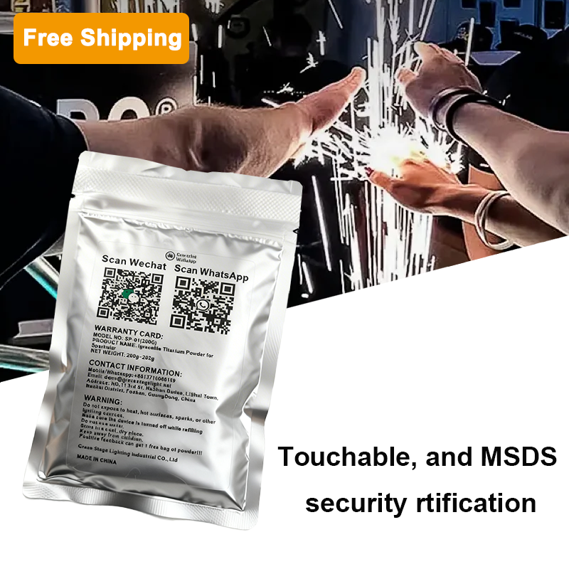 Free Shipping 200g Titanium Cold Spark Powder Indoor/Outdoor 10 Bags /20 Bags/30 Bags/50 Bags
