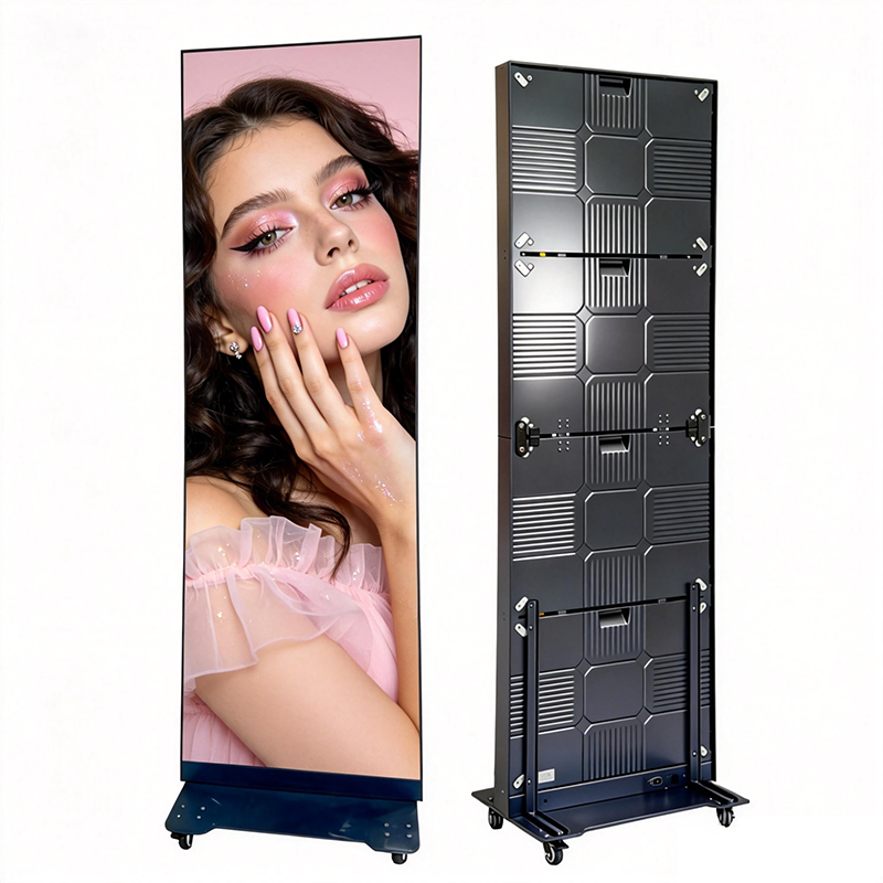 Igracelite LED Vertical Foldable Poster LED Display Screen P1.25/P1.53/P1.86/P2/P2.5 for Retail Displays, Exhibitions, Advertising, Stage Backdrops & Creative Installations