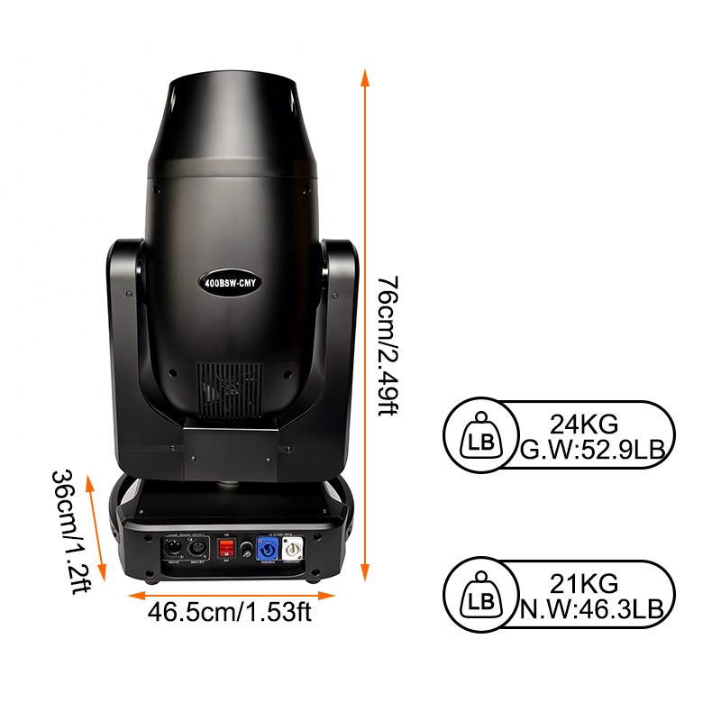 Igracelite 400w Beam Spot Wash 3in1 CMY CTO Zoom LED Moving Head