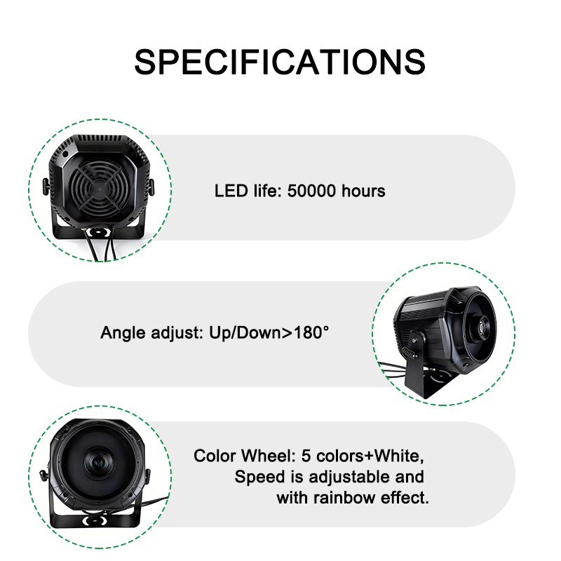 Igracelite 200W Waterproof LED Water Wave Effect Light DMX LOGO Projector Watereffect Lighting