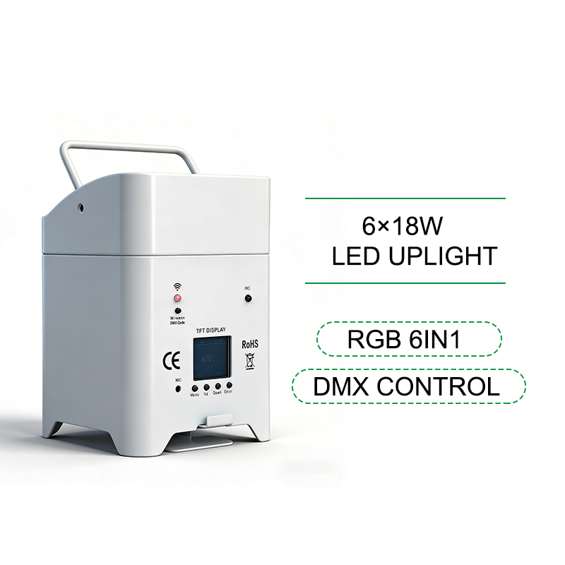 Igracelite 6 *18W 6in1 rgbwauv  wireless battery  remote control uplight